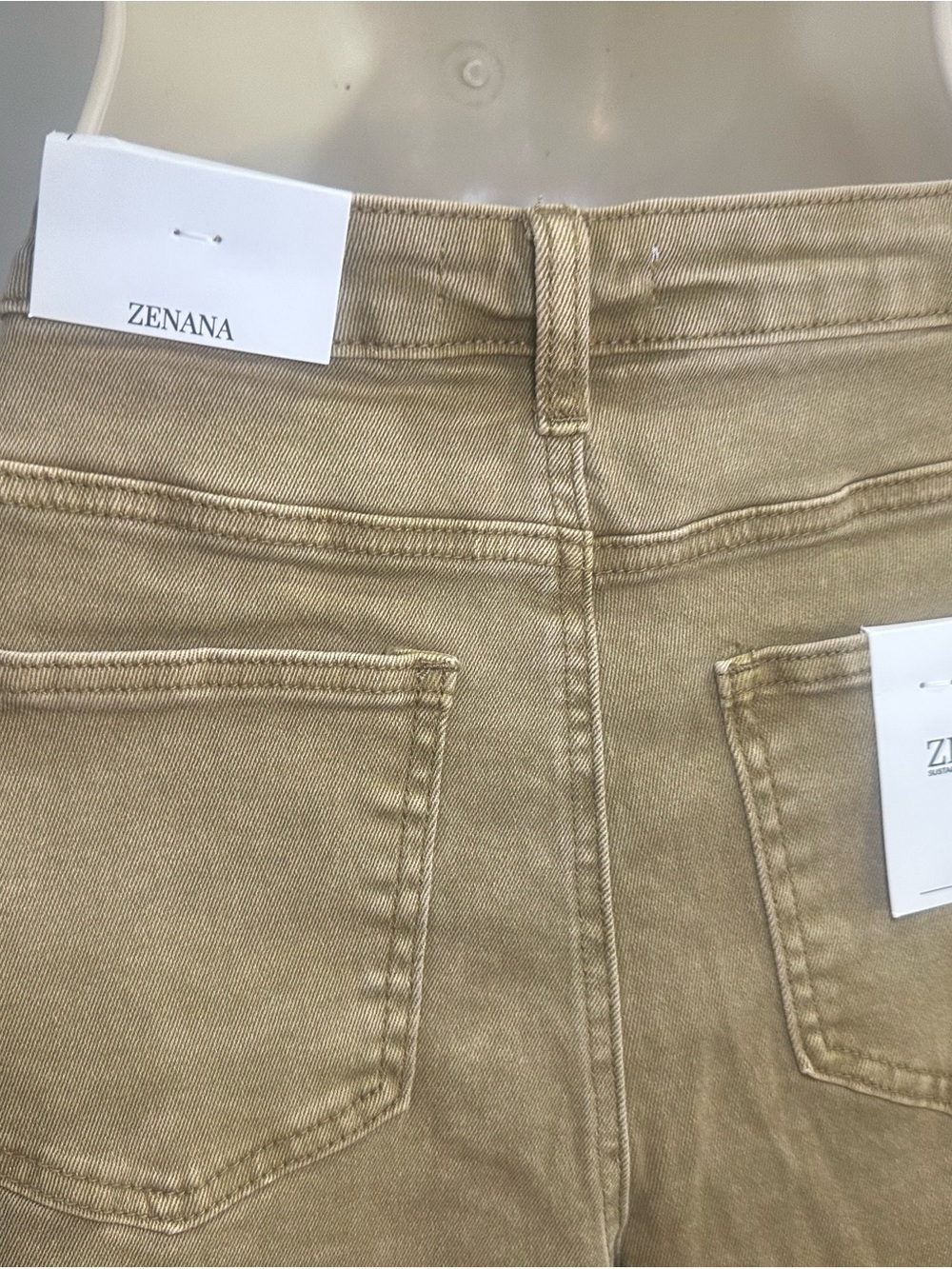 NWT SIZE L Zenana Outfitters High-Rise Wide Leg Jeans in Camel - Picture 8 of 15